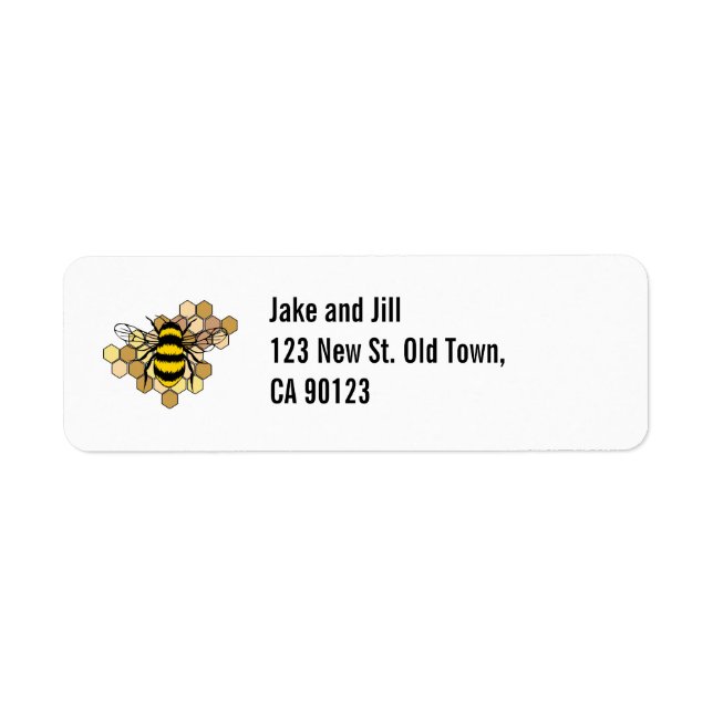 Bee Honeycomb Return Address Label (Front)