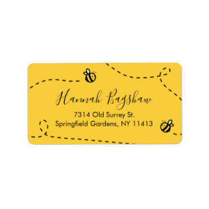 Bee Honeycomb Return Address Labels