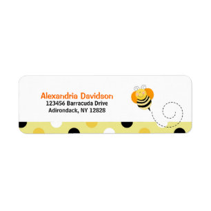 Bee Hop Bumble Bee Custom Address Labels - Dot