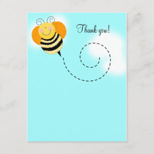 Bee Hop Bumble Bee Flat Thank you card 4x5