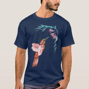 Bee Hummingbird Beautiful  Bird Lovers  T-Shirt