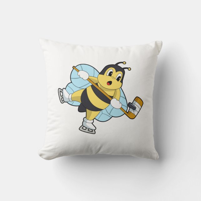 Bee Ice hockey Ice hockey stick Cushion (Front)