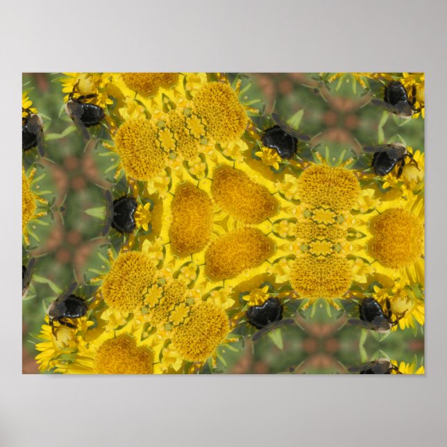 Bee in a Kaleidoscope Poster (Front)