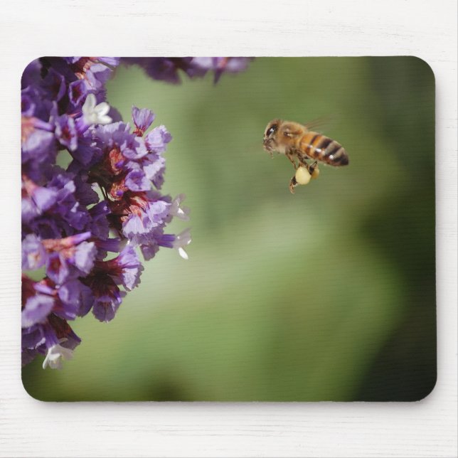 Bee in Flight Mousepad (Front)