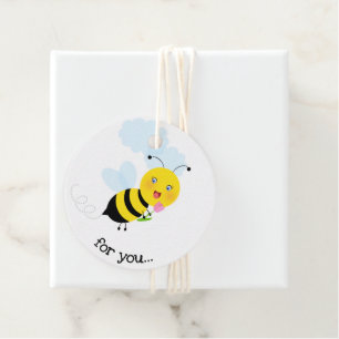 Bee in Tulip Garden Favour Tags