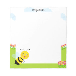 Bee in Tulip Garden Notepad