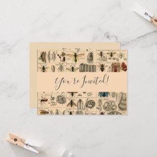 Bee Insect Bug Wasp Natural Nature Bees Painting Invitation