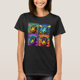Bee Insect Pop Illustration Colorful Animal Women T-Shirt