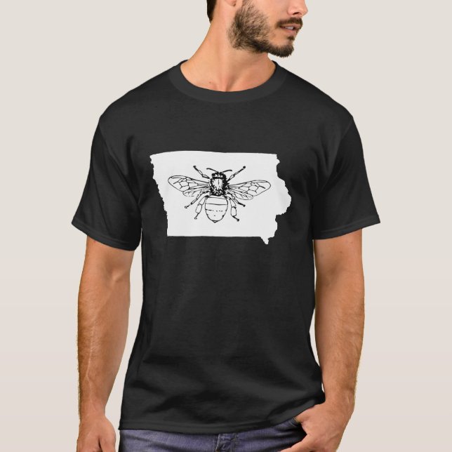 Bee  Iowa  Beekeeper Beekeeping T-Shirt (Front)