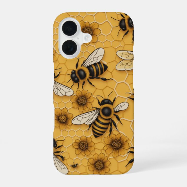 Bee iPhone 16 Case (Back)