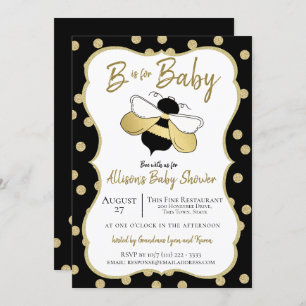 Bee is for Baby Shower Invitation