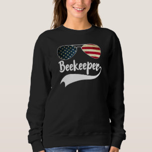 Bee Keeper 4th Of July American Flag Sunglasses Be Sweatshirt