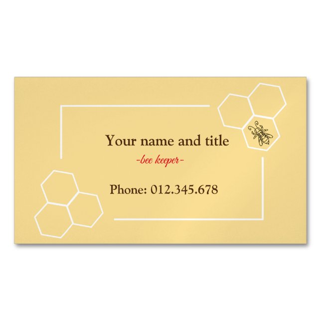 Bee keeper design customisable business card (Front)