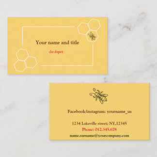Bee keeper design customisable business card