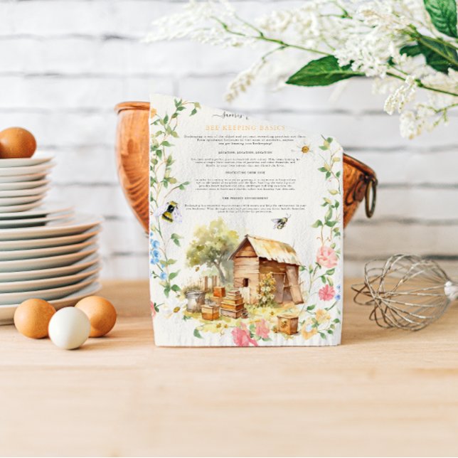 Bee Keeping | Rustic Farm Monogram Tea Towel (Creator Uploaded)