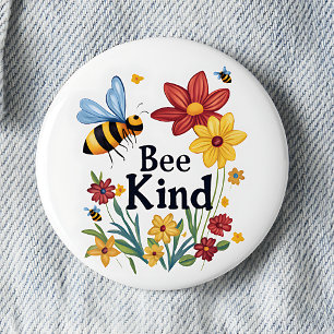 Bee Kind 6 Cm Round Badge
