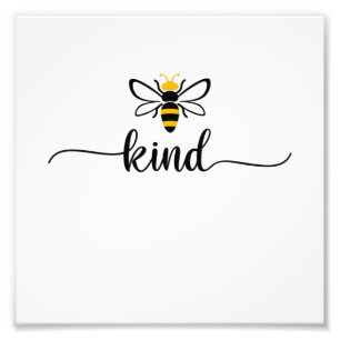 Bee kind anti bullying be kind orange photo print