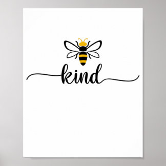 Bee kind anti bullying be kind orange poster
