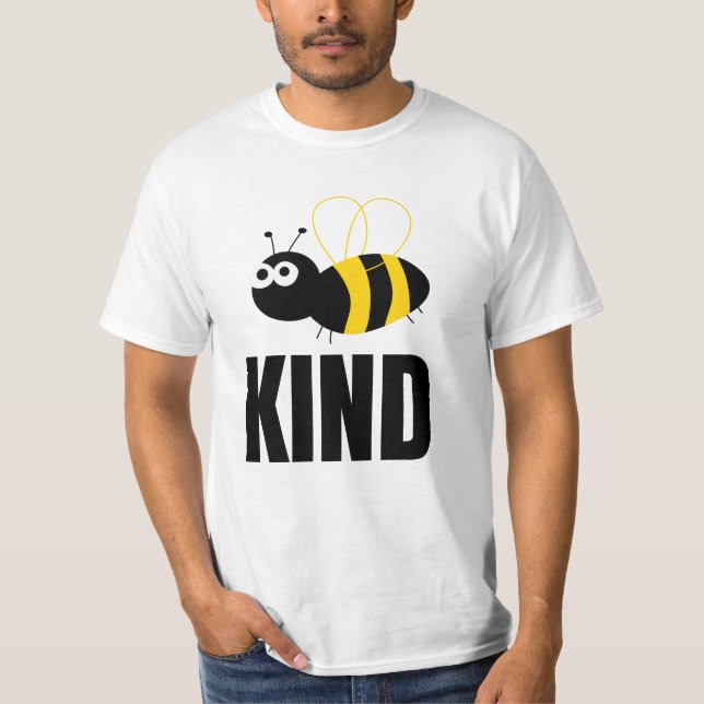 BEE KIND (Be KIND) Funny Bee Desing T-Shirt (Front)