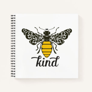 Bee Kind Be Kind Ornate Bee Notebook