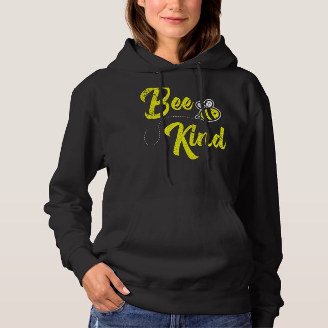 Bee Kind Be Kind Teacher Busy Like Bee Bumble B Hoodie (Front)