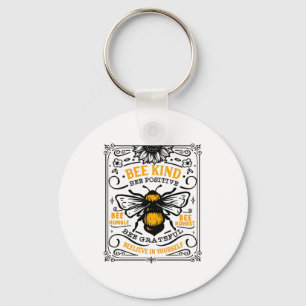 Bee Kind Bee Positive T Shirt Key Ring
