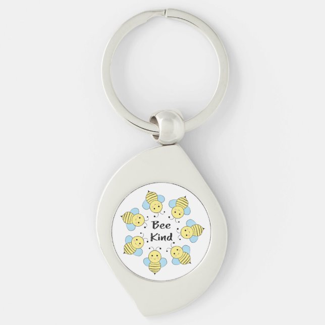 Bee Kind Bees Key Ring (Front)
