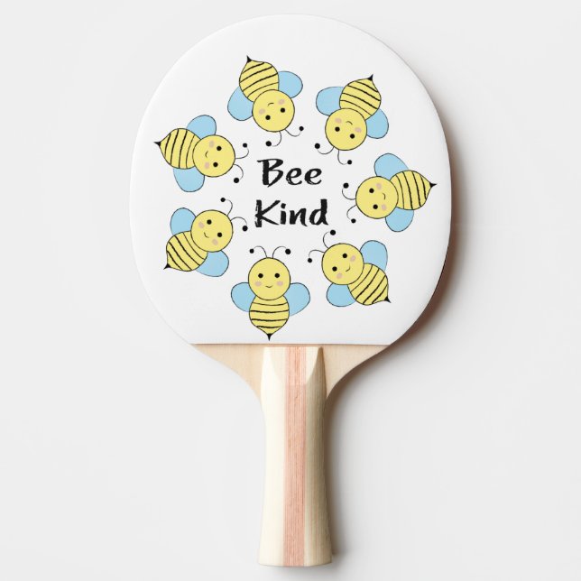 Bee Kind Bees Ping Pong Paddle (Front)