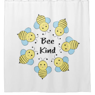 Bee Kind Bees Shower Curtain