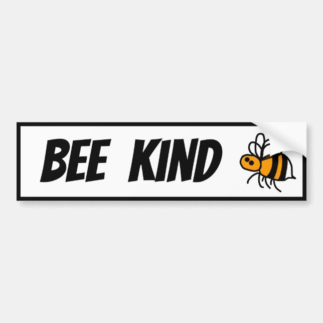 Bee Kind Bumble Bee Car Bumper Sticker (Front)