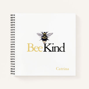 Bee Kind Bumblebee Yellow Black Journal Notebook