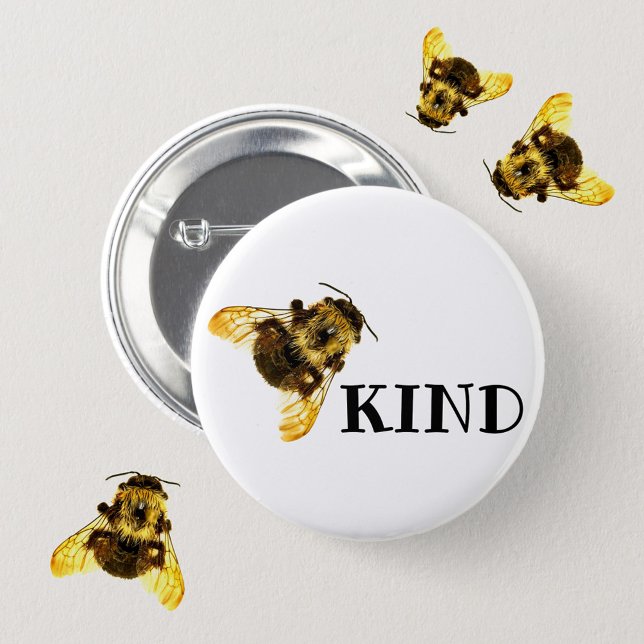 Bee Kind Bumblebees pin back Button (Creator Uploaded)