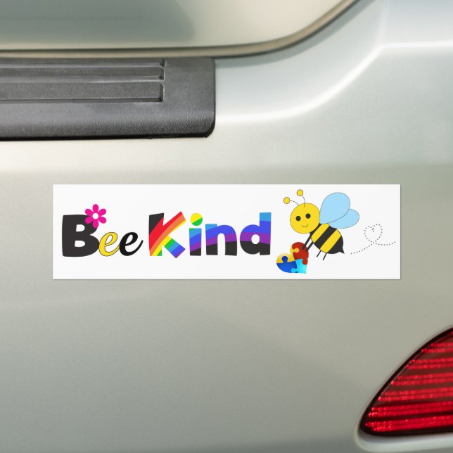 Bee Kind Bumper Sticker (On Car)