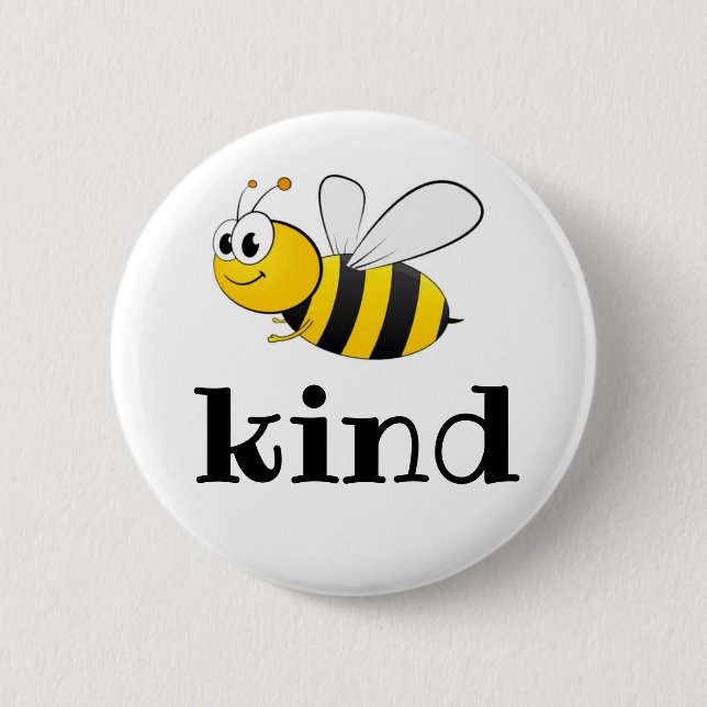 Bee Kind Button Badge (Front)