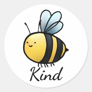 "Bee" Kind Classic Round Sticker