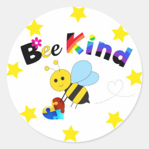 Bee Kind Classic Round Sticker