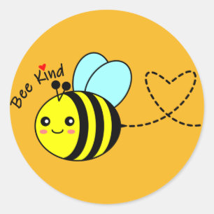 Bee Kind Classic Round Sticker