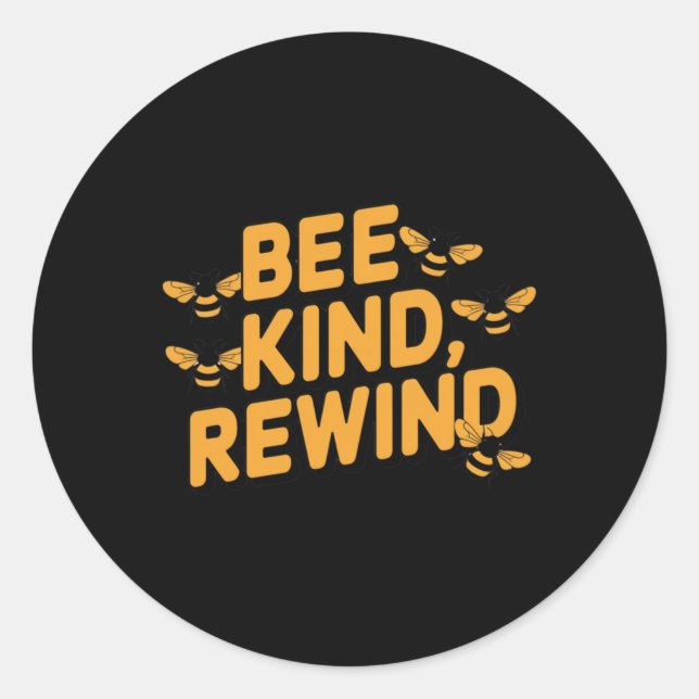 Bee Kind  Classic Round Sticker (Front)