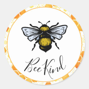Bee Kind Classic Round Sticker