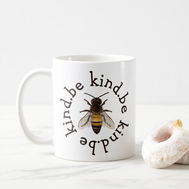 bee kind coffee mug (With Donut)