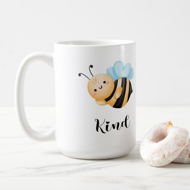 Bee Kind Cute Reminder Coffee Mug (With Donut)