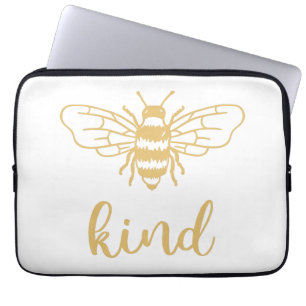 Bee Kind Gold Laptop Sleeve