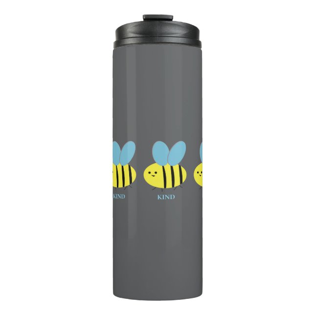 Bee Kind Grey Thermal Tumbler (Front)