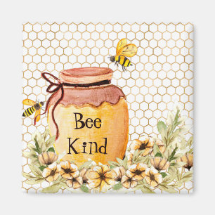 Bee kind honey pot magnet