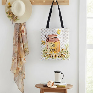 Bee kind honey pot  tote bag