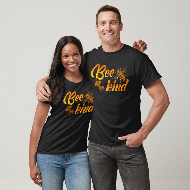 Bee Kind Honeycomb Graphic  T-Shirt (Unisex)
