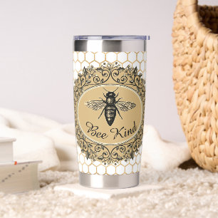 Bee kind honeycomb insulated tumbler
