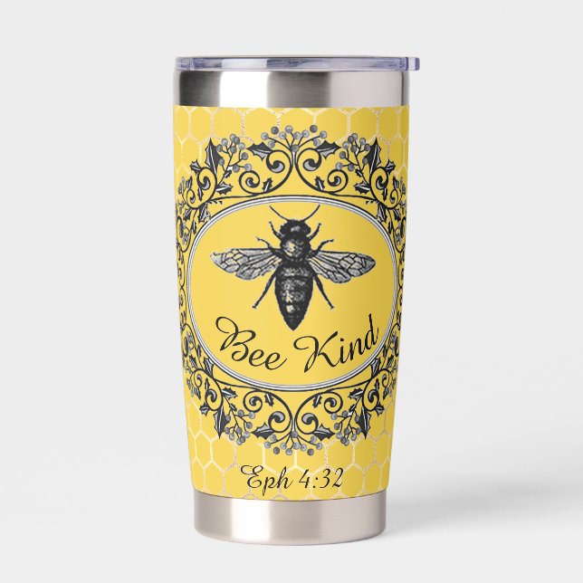 Bee kind honeycomb insulated tumbler (Left)