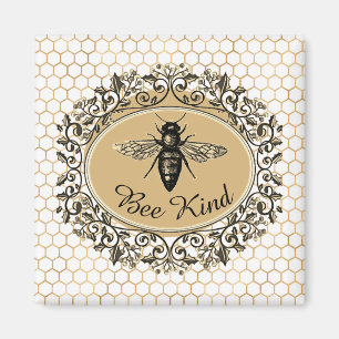 Bee kind honeycomb magnet