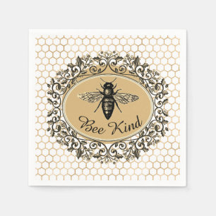 Bee kind honeycomb napkin